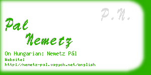pal nemetz business card